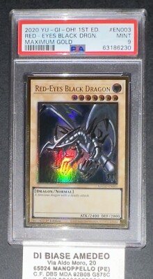 PSA 9 RED-EYES BLACK DRAGON MAGO-EN003 1st FIRST EDITION MAXIMUM GOLD 2020-image