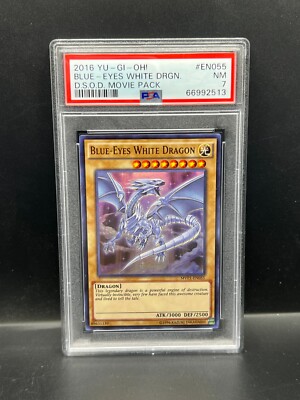 Yugioh PSA 7 NM Blue-Eyes White Dragon MVP1-EN055 Ultra Rare Unlim 2016 S#2513-image