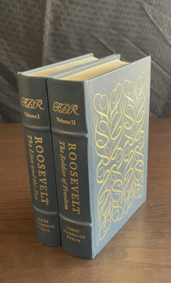 Easton Press 2-Vol ROOSEVELT Burns McGregor Library Presidents Leather Lion Fox-image