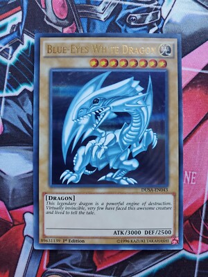 1x Blue-Eyes White Dragon DUSA-EN043 Duelist Saga 1st Edition LP-image
