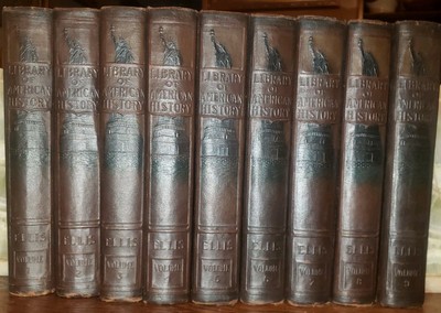 LIBRARY OF AMERICAN HISTORY BY EDWARD S. ELLIS, COMPLETE 9-VOLUME SET 1918 1919-image