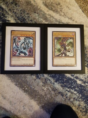 FRAMED Blue-Eyes White Dragon & Dark Magician OVERSIZED KACB-EN001 YUCB-EN001-image