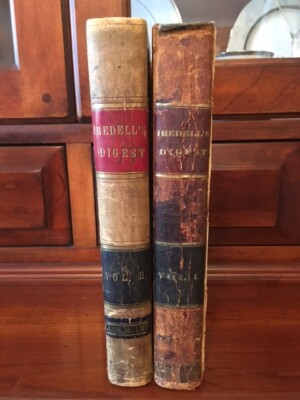 RARE 1839 Two-Volume Set North Carolina Court Cases, James IREDELL, Raleigh, NC-image