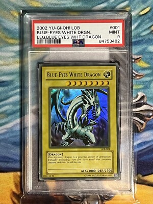 🐉🔥 BEWD PSA 9 FADED LOB-001 The Legend of Blue Eyes White Dragon 🔥-image