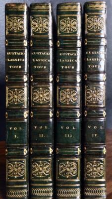 1815 A CLASSICAL TOUR THROUGH ITALY By JOHN C EUSTACE Leather Bound Set 4 x VOLS-image