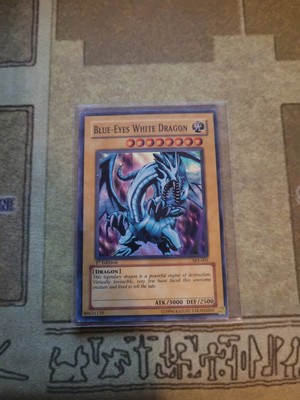 YUGIOH BLUE-EYES WHITE DRAGON SKE-001 SUPER 1ST ED MP-image