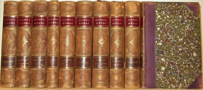 LEATHER SET; Works of WASHINGTON IRVING! 27 VOLUMES! Complete One Cover Detached-image