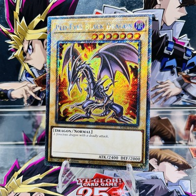 Yugioh Red-Eyes Black Dragon (7th Art) RA04-EN109 Platinum Secret Rare Near Mint-image