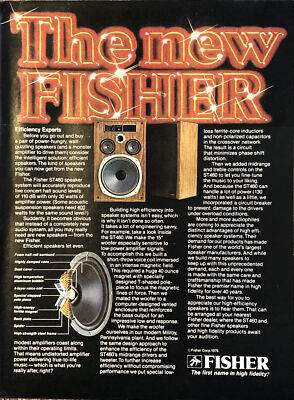 PRINT AD 1979 Fisher ST460 Speaker System New Fisher 1st Name In High Fidelity-image