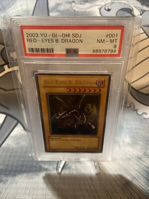 2003 Yu-Gi-Oh! SDJ #001 Red Eyes Black Dragon PSA 8 NEAR MINT-image