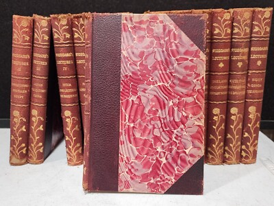 SET OF 14- 1911 Stoddard's Lectures HC Leather Set Illustrated Travel Color Pics-image