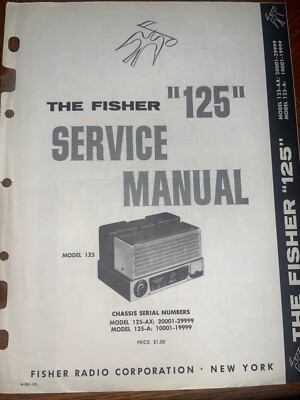 Fisher 125 A AX Service Manual Amplifier Original-image