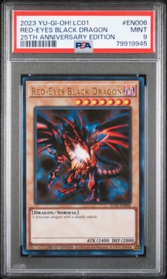 2023 YU-GI-Oh! Red Eyes Black Dragon LC01-EN006 25th PSA 9-image