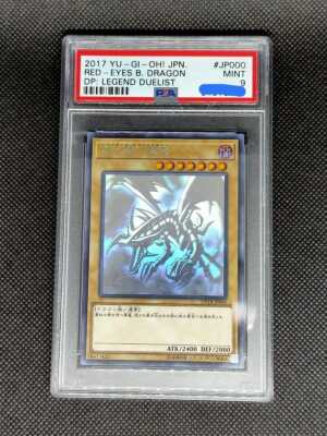 PSA9 Yu-Gi-Oh! Konami Red-Eyes Black Dragon 1St Editon Holo Ghost Rare-image