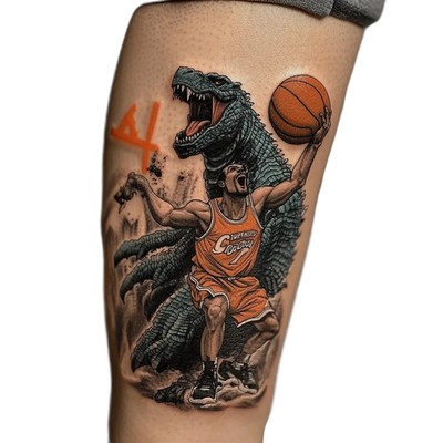 Barkley Vs Godzilla Vinyl Car Decal Sticker – Waterproof & UV-Resistant-image