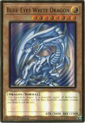 Yugioh! LP Blue-Eyes White Dragon - MAGO-EN001 - Premium Gold Rare - 1st Edition-image