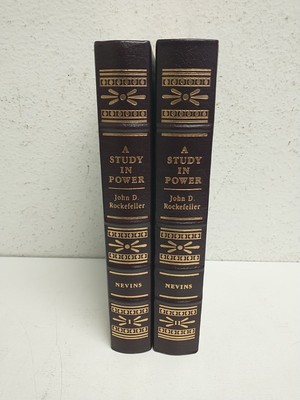 A Study In Power: John D. Rockefeller By Nevins Two Volume Set Easton Press-image
