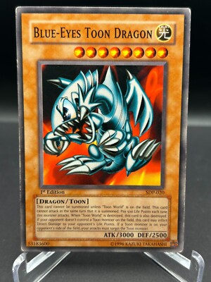 Blue Eyes Toon Dragon SDP-020 1st Edition Yu-Gi-Oh! TCG Rare Vintage Card LP-image