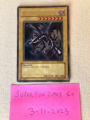 Yu-Gi-Oh Legend Blue Eyes Red-Eyes B. Dragon  Unlimited Ultra Rare LOB-070 1996-image