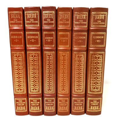 Franklin Library - Decline and Fall Roman Empire 6 Vol Set - Gibbon Great Books-image