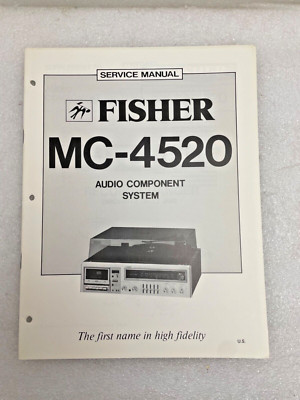 Vintage Original Fisher MC-4520 Audio Component System Service Manual Repair-image