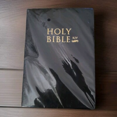 Holy Bible King James Version Old and New Testament Black Faux Leather Brand New-image