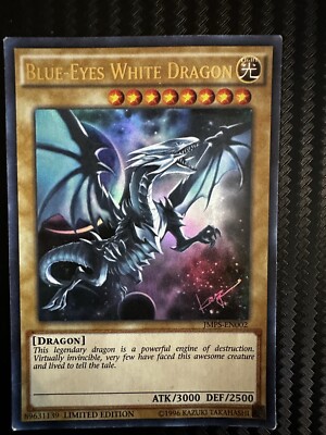 Yugioh Blue-Eyes White Dragon Ultra Rare Limited Edition JMPS-EN002 HP/DMG-image