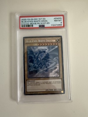 Yu-Gi-Oh! Blue-Eyes White Dragon DSOD Movie Pk. 1st Ed Secret MVP1-ENS55 PSA 8-image