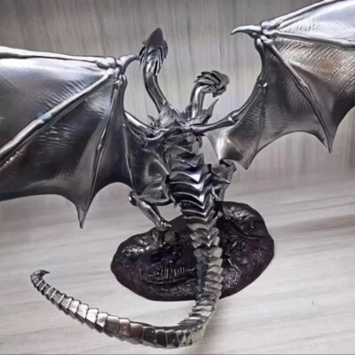 25CM YuGi-Oh Duel Monsters Blue-Eyes White Dragon Figure Statue YuGiOh No Box-image