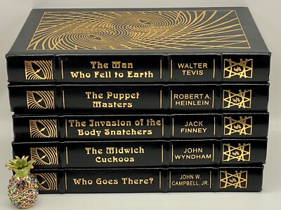 5V Easton Press THEY WALK AMONG US Who Goes There Puppet Masters Midwich Cuckoos-image