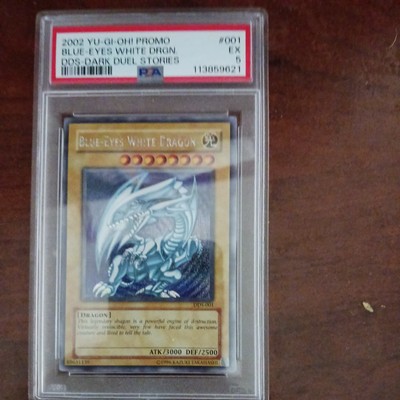 2002 Yu-Gi-Oh! Legendary Blue Eyes White Dragon DDS-001   Dark Magician PSA 5-image