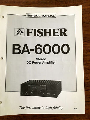 Fisher BA-6000 Amplifier Service Manual *Original*-image