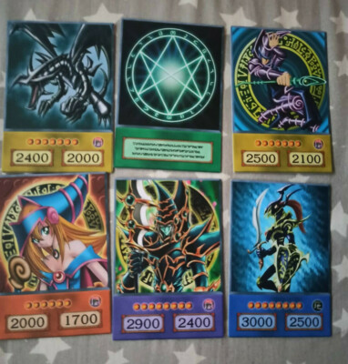 Yu-Gi-Oh! 6 Cards Set Dark Magician Red-Eyes Black Dragon Dark Magician Girl-image