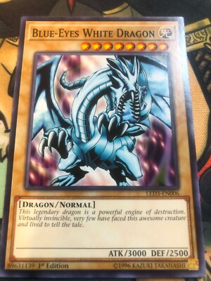 Yugioh - Blue-Eyes White Dragon LED3-EN006 NM 1st Ed-image