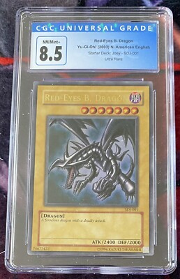Yu-Gi-Oh! Red-Eyes Black Dragon SDJ-001, CGC 8.5-image