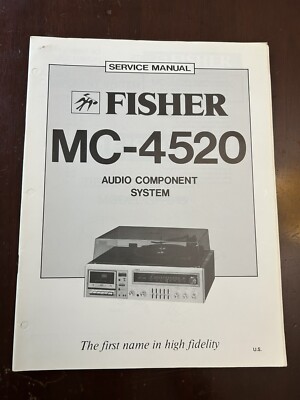 Fisher MC-4520 Audio Component System Service Manual Vintage OEM Repair Diagrams-image