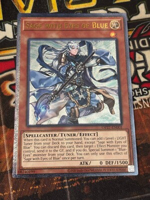 YUGIOH! Sage With Eyes Of Blue  OP27-EN001 - Ultimate Rare NM BLUE EYES-image
