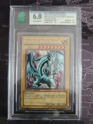 Yugioh MNT 6.0 Blue Eyes White Dragon *REVERSE FOIL* BPT-003 2002 Ex-MNT PSA BGS-image