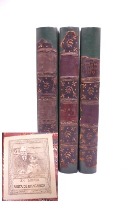 Lives of the Italian Poets Vol. I-III Set Princess Anita de Braganca Owned-image
