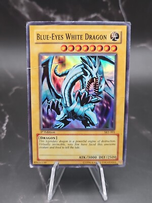 Yugioh! Blue-Eyes White Dragon SKE-001 Super Rare 1st Edition MP-image