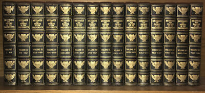 LEATHER SET; Messages Papers Presidents History Genuine Leather Very Good 15vol-image