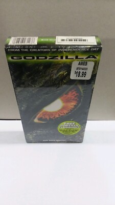 Godzilla Size Does Matter 1998 VHS Video Tap FACTORY SEALED Watermarks Stickers-image