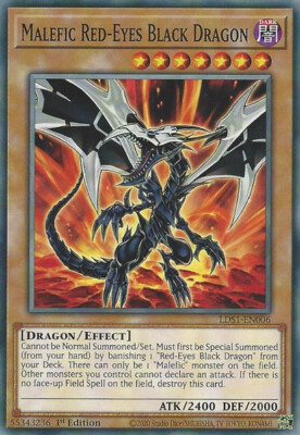 x3 Malefic Red-Eyes Black Dragon - LDS1-EN006 - Common - 1st Edition Yu-Gi-Oh! M-image
