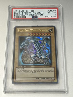 Yugioh PSA 8 NM-MT Blue-Eyes White Dragon LC01-EN004 Ultra Rare Limited S#2023-image