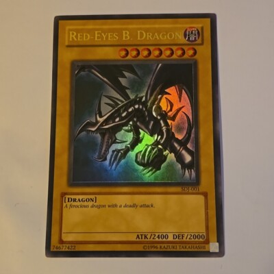 YUGIOH  Red-Eyes B. Dragon Ultra Rare SDJ-001 Unlimited-image