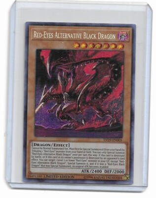 2019 Gold Sarcophagus Tin Red-Eyes Alternative Black Dragon TN19-EN005 Limited-image