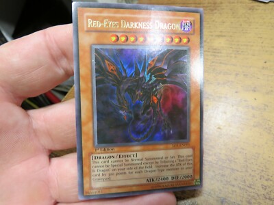 red eyes darkness dragon sd1-en001 1st edition holo yugioh card-image