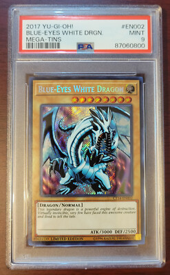 Yugioh Blue-Eyes White Dragon CT14-EN002 Secret Rare Promo - PSA 9 MINT-image
