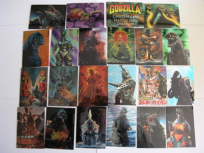 1996 JPP/Amada Godzilla Holochrome Chromium 54 Card Sticker set with checklist-image