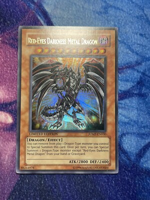 Red-Eyes Darkness Metal Dragon JUMP-EN030 - Ultra Rare - LP MISPRINT- No Anubis-image